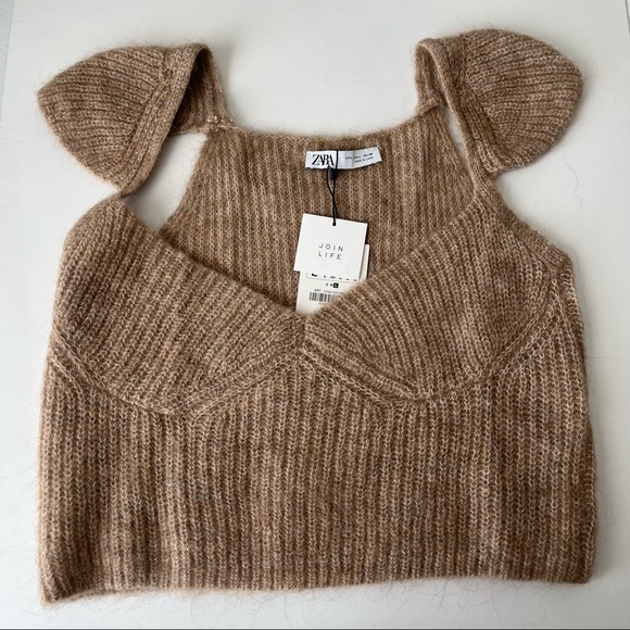 Zara Tops - NEW ZARA Wool Alpaca Blend Crop Sweater Top